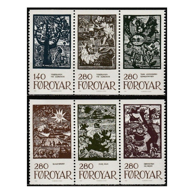 Faroe Islands stamps (1984) for sale. Fairy tales and legends