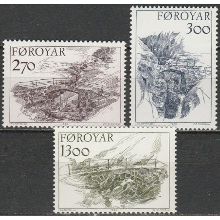 Faroe Islands stamps (1986) for sale. Bridges