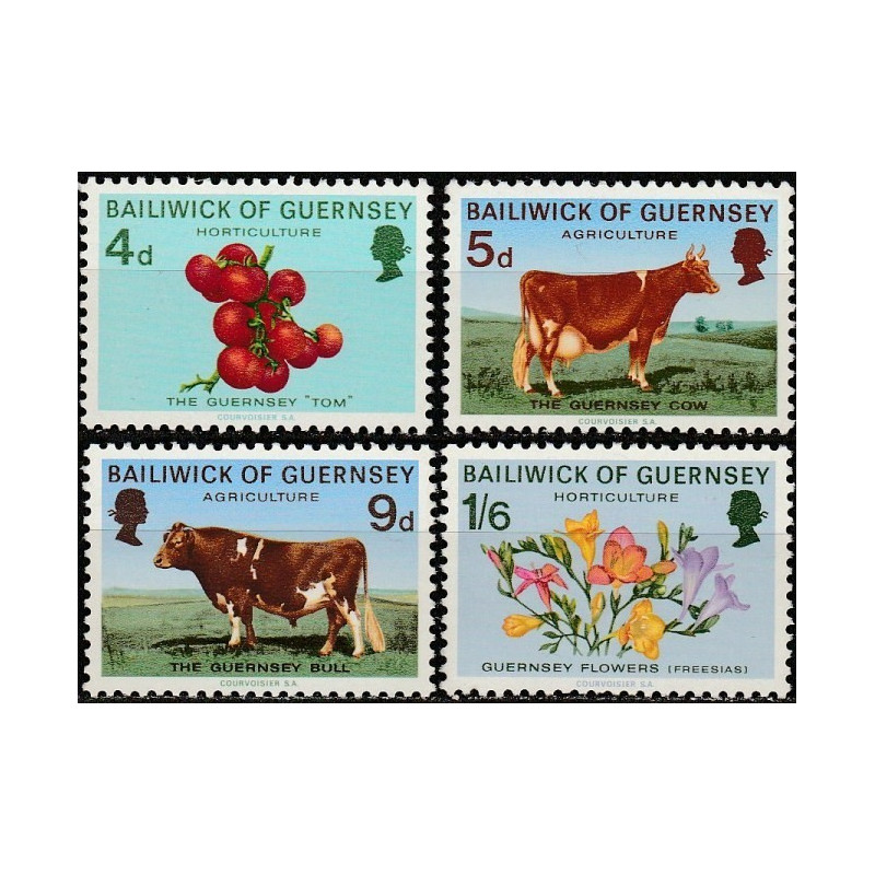 Gernsio pašto ženklai (1970). Žemės ūkis ir maisto pramonė