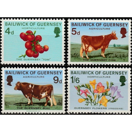 Gernsio pašto ženklai (1970). Žemės ūkis ir maisto pramonė