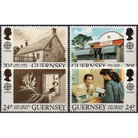 Guernsey stamps (1990) for sale. Post history