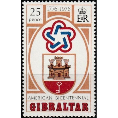 Gibraltaro pašto ženklai (1976). Amerikos revoliucijai 200 metų