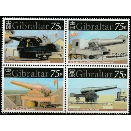 Gibraltaro pašto ženklai (2010). Pabūklai Gibraltare ir Maltoje