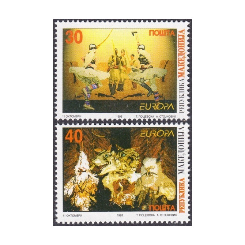 Makedonijos pašto ženklai (1998). Nacionalinės šventės ir tradicijos