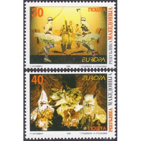 Makedonijos pašto ženklai (1998). Nacionalinės šventės ir tradicijos