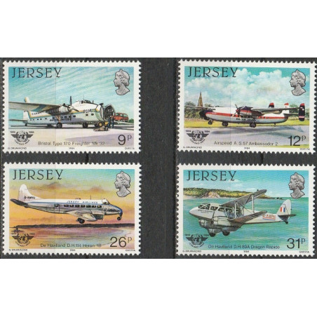 Džersio pašto ženklai (1984). Aviacijos istorija