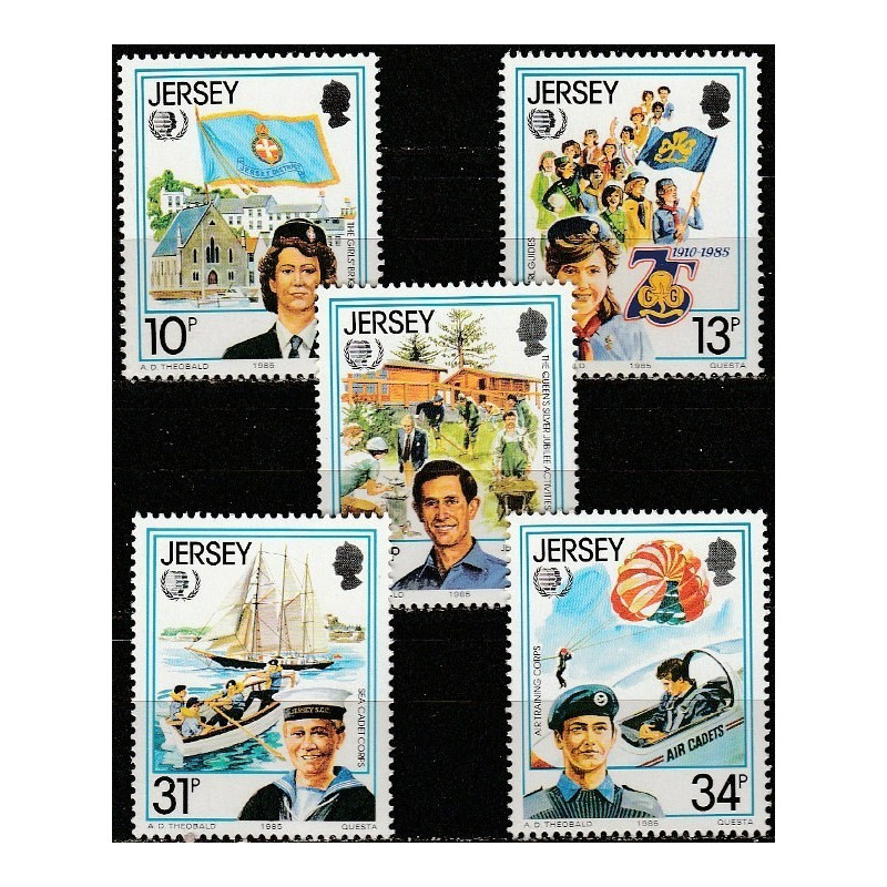 Jersey stamps (1985) for sale. Youth organizations