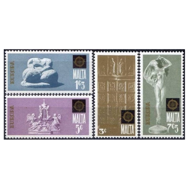 Maltos pašto ženklai (1974). Skulptūros