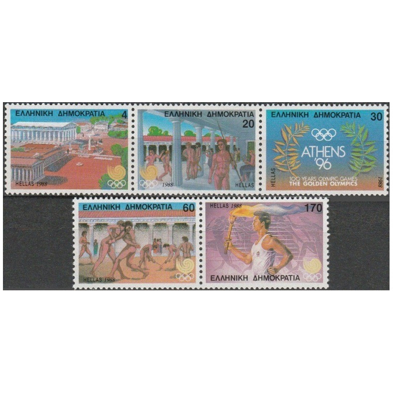 Graikijos pašto ženklai (1988). Seulo vasaros olimpinės žaidynės