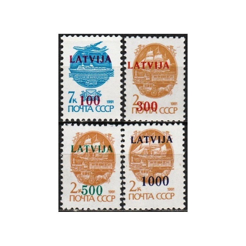 Latvijos pašto ženklai (1991). Standartinė serija