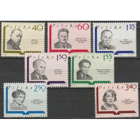 Lenkijos pašto ženklai (1969). Rašytojai