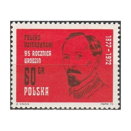 Lenkijos pašto ženklai (1972). Feliksas Dzeržinskis