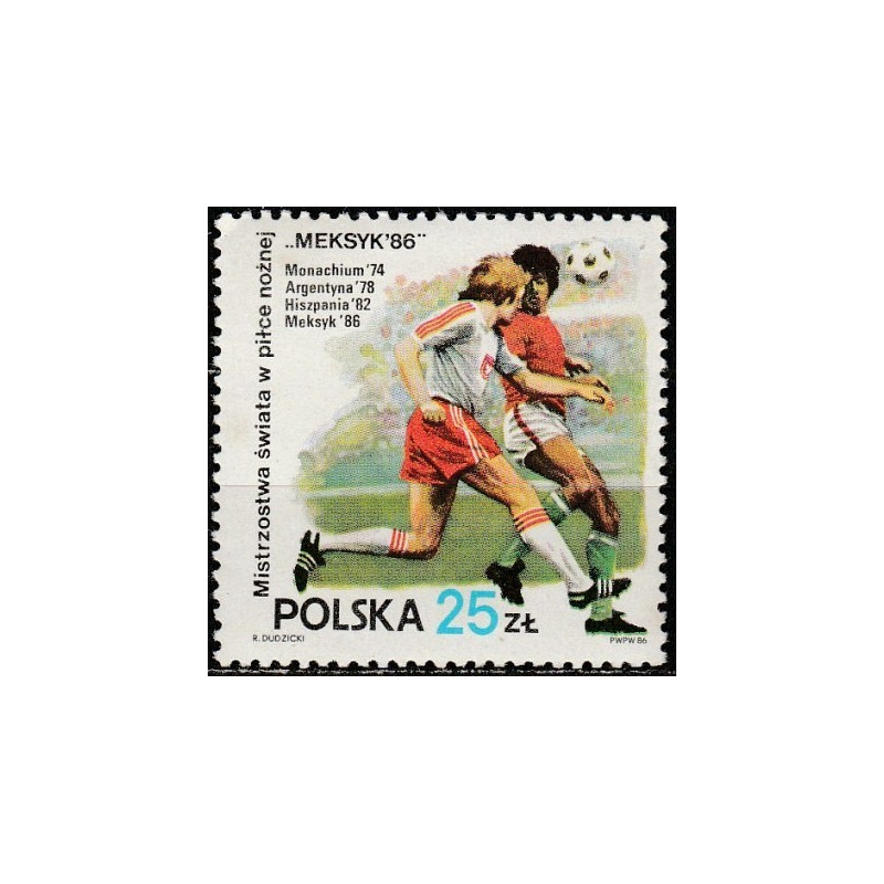 Lenkijos pašto ženklai (1986). FIFA Pasaulio taurė