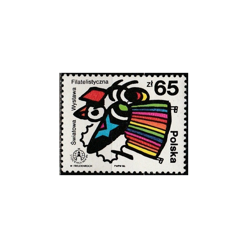 Lenkijos pašto ženklai (1986). Filatelijos paroda STOCKHOLMIA