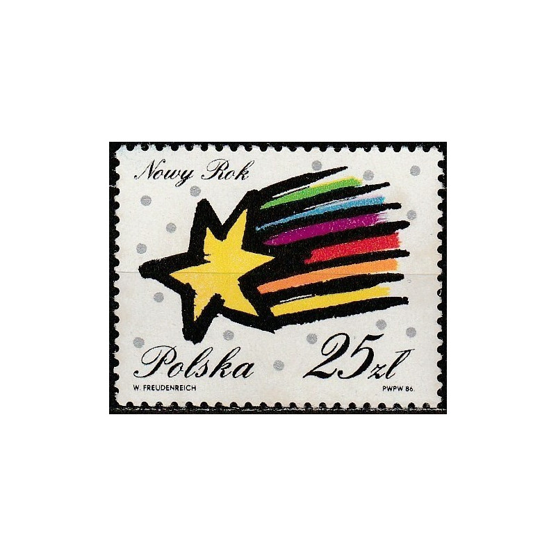 Lenkijos pašto ženklai (1986). Naujieji Metai