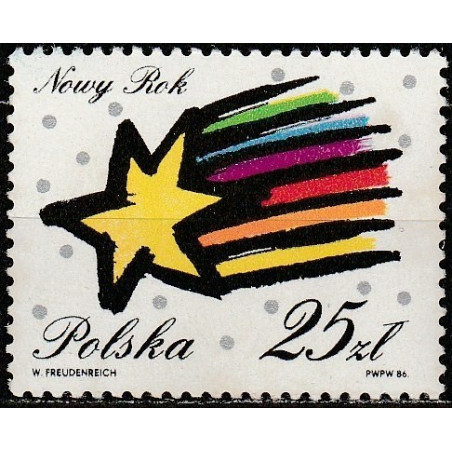 Lenkijos pašto ženklai (1986). Naujieji Metai