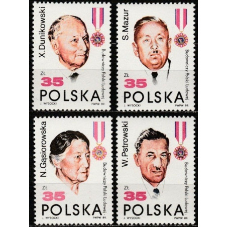 Lenkijos pašto ženklai (1989). Žymūs žmonės