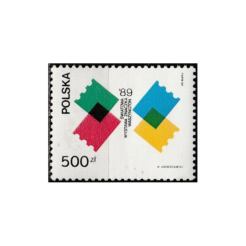 Lenkijos pašto ženklai (1989). Filatelijos paroda WORLD STAMP EXPO