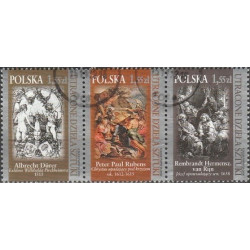 Lenkijos pašto ženklai (2009). Paveikslai (Diureris, Rubensas, Rembrantas)
