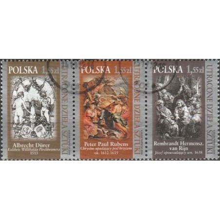 Lenkijos pašto ženklai (2009). Paveikslai (Diureris, Rubensas, Rembrantas)