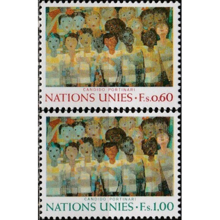 UN Office at Geneva stamps (1974) for sale. Artworks for UN (paintings)