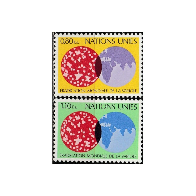 UN Office at Geneva stamps (1978) for sale. Anti-Variola campaign