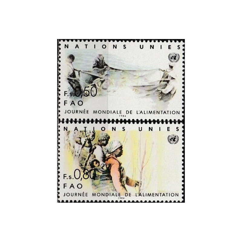 UN Office at Geneva stamps (1984) for sale. World Food Day