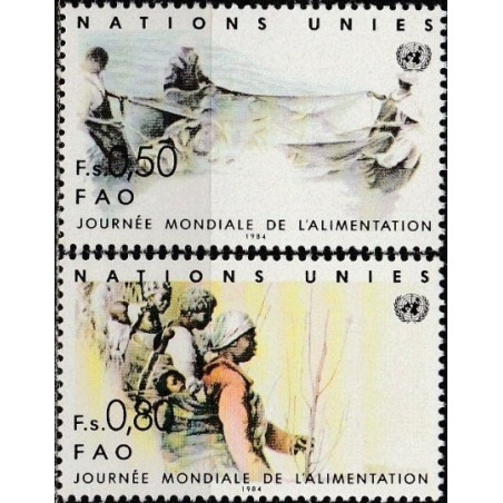 UN Office at Geneva stamps (1984) for sale. World Food Day