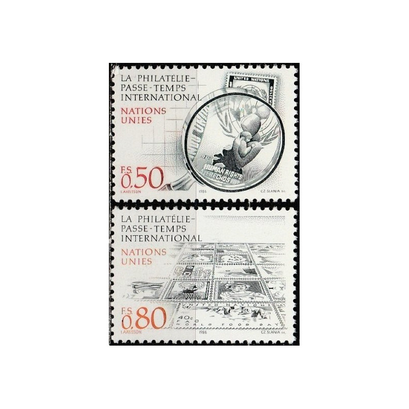 JT biuro Ženevoje pašto ženklai (1986). Filatelija