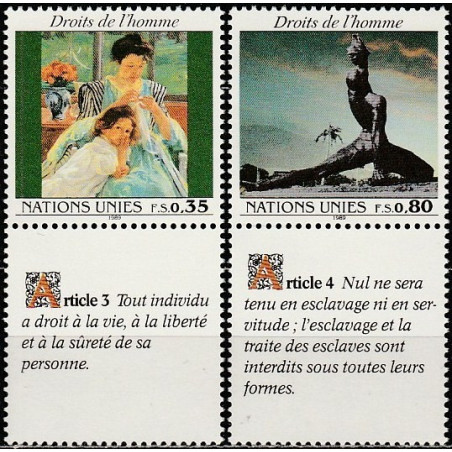 Jungtinės Tautos (Ženeva) 1989. Žmogaus teisių deklaracija (prancūzų k.)