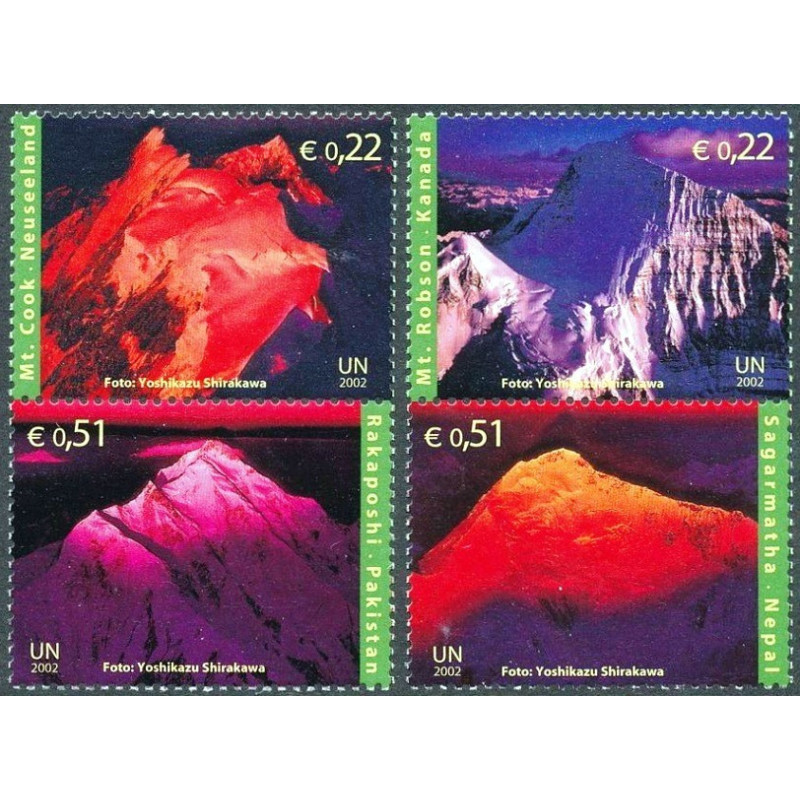 UN Office at Vienna stamps (2002) for sale. Mountains