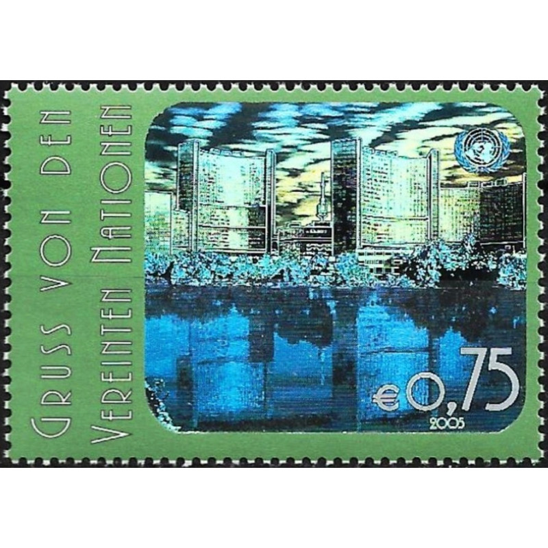 UN Office at Vienna stamps (2005) for sale. Greeting stamps (hologram)