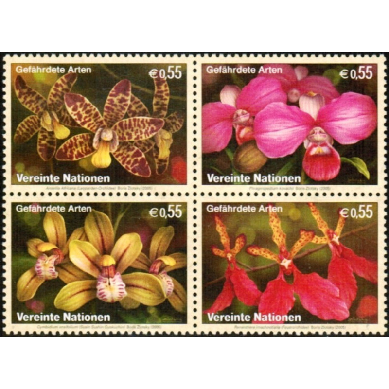 JT biuro Vienoje pašto ženklai (2005). Orchidėjos