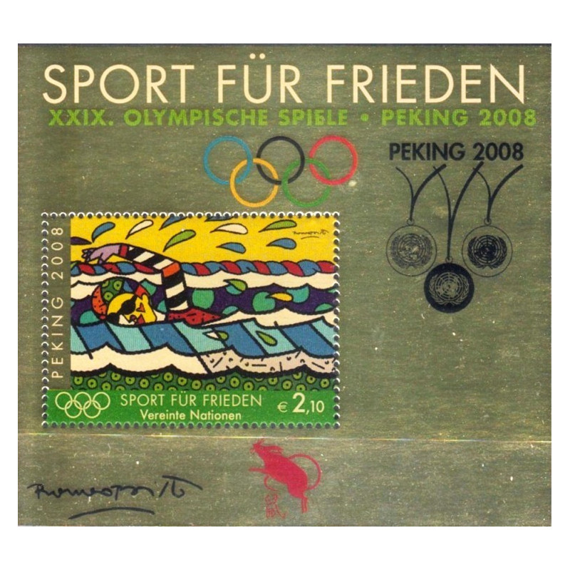 United Nations (Vienna) 2008. Summer Olympic Games Beijing (overprinted)