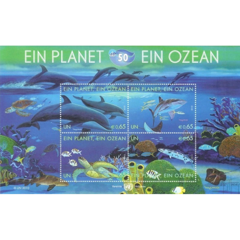 JT biuro Vienoje pašto ženklai (2010). Vandenynų gyvūnija