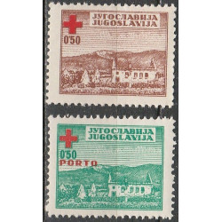 Jugoslavijos pašto ženklai (1947). Raudonasis Kryžius (labdaros serijos)