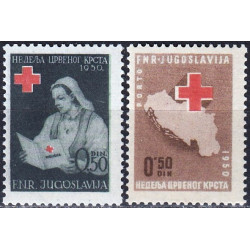 Jugoslavijos pašto ženklai (1950). Raudonasis Kryžius (labdaros serijos)