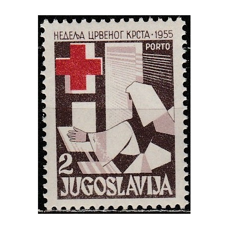Jugoslavija 1955. Raudonasis Kryžius (labdaros mokestinė serija)