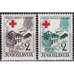 Jugoslavijos pašto ženklai (1956). Raudonasis Kryžius (labdaros serijos)