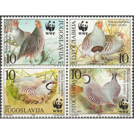 Jugoslavijos pašto ženklai (2000). Paukščiai (kurapkos)
