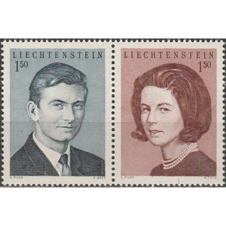 Liechtenstein stamps (1967) for sale. Wedding of prince