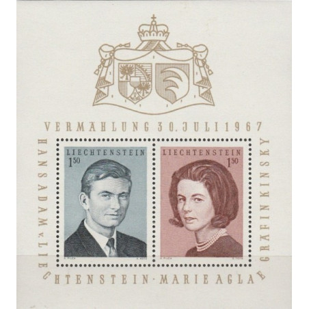 Liechtenstein stamps (1967) for sale. Wedding of the Prince