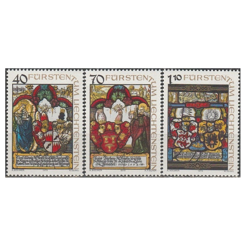 Lichtenšteinas 1979. Herbai senoviniuose stiklo gaminiuose