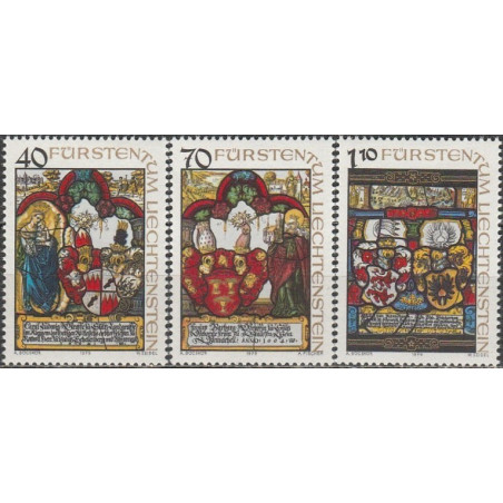 Liechtenstein 1979. Coats of arms on glassware (Wappenscheibe)