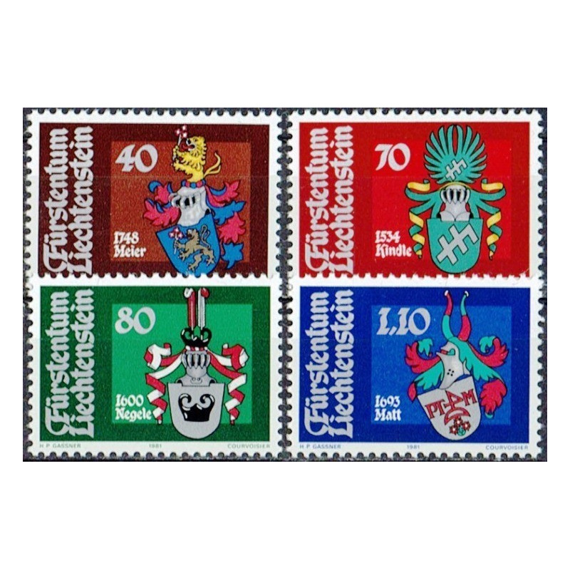 Liechtenstein stamps (1981) for sale. Coats of arms