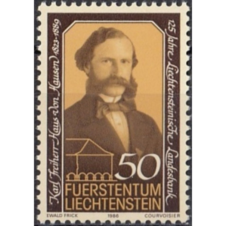 Liechtenstein stamps (1986) for sale. Founder of the National Bank