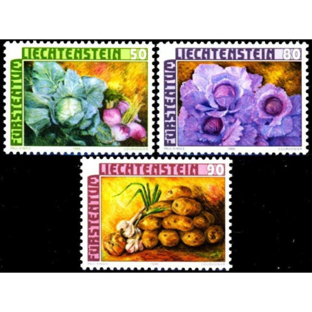 Liechtenstein stamps (1986) for sale. Vegetables