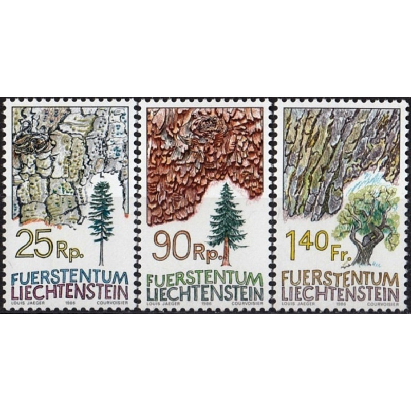 Liechtenstein stamps (1986) for sale. Trees