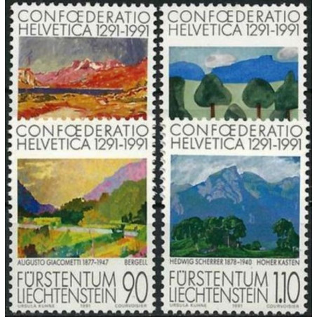 Liechtenstein stamps (1991) for sale. 700th anniversary Swiss Confederation