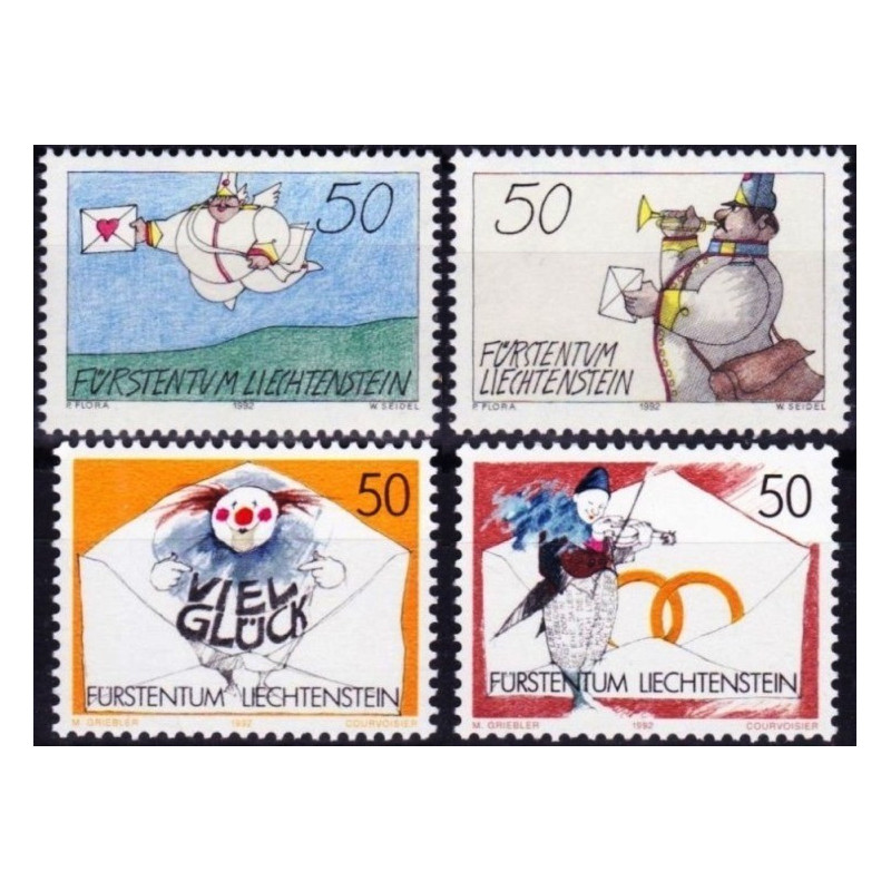 Lichtenšteino pašto ženklai (1992). Asmeniniai sveikinimai